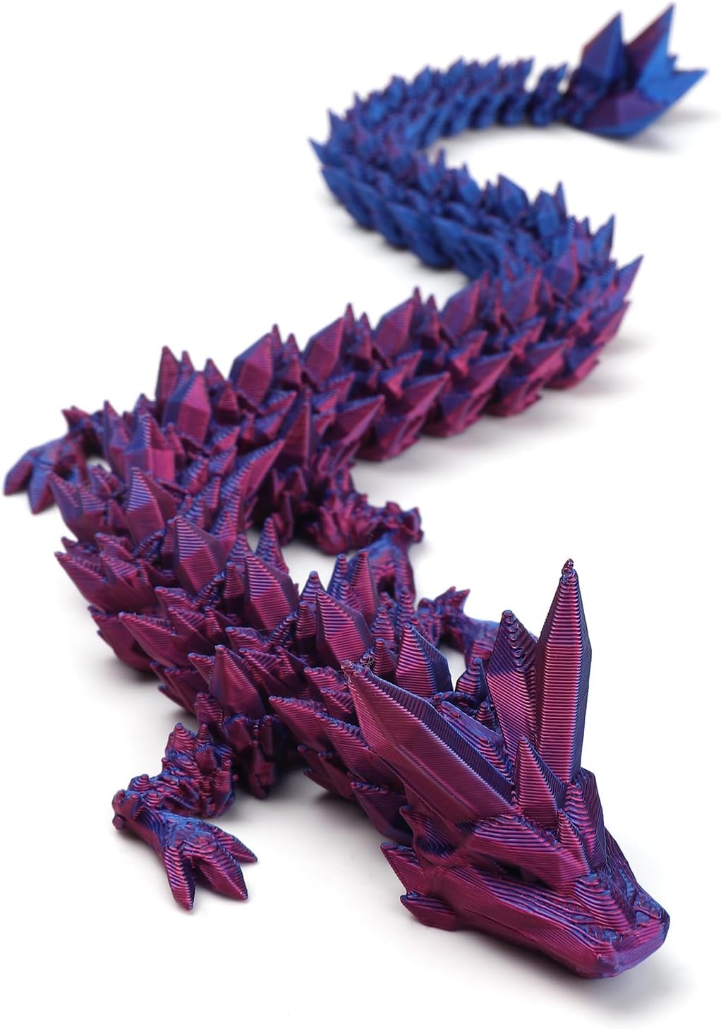 3D Printed Dragon Toy 12" Crystal Dragon Fidget Executive Desk Dragon Egg