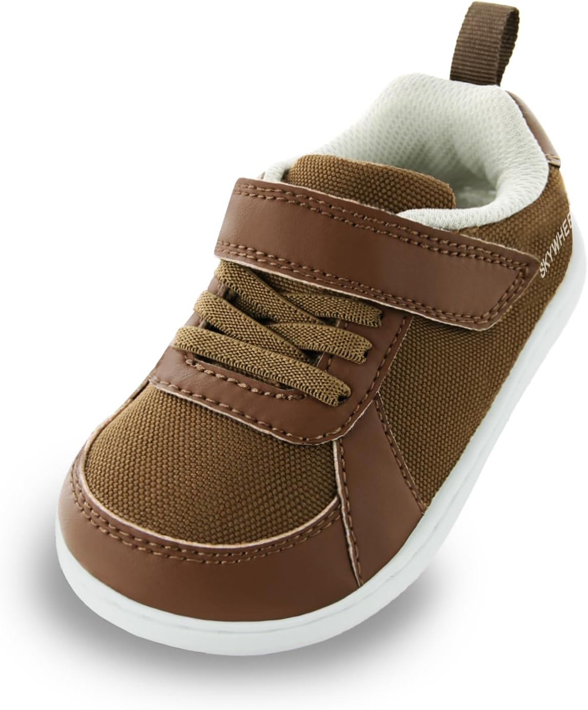 SKYWHEEL Toddler Wide Toe Box Barefoot Shoes Boys Sneakers Kids Tennis Shoes Comfort Lightweight Zero Drop Walking Shoe for Indoor/Outdoor Play