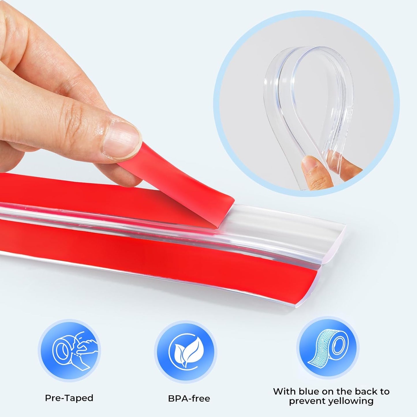 Edge Corner Protector Baby Proofing, Clear Soft Corner Protectors Baby Proof, Furniture Corner Guard & Edge Safety, Edge Protector for Table and Fireplace(19.6ft L*0.78inch W*0.09inch H)