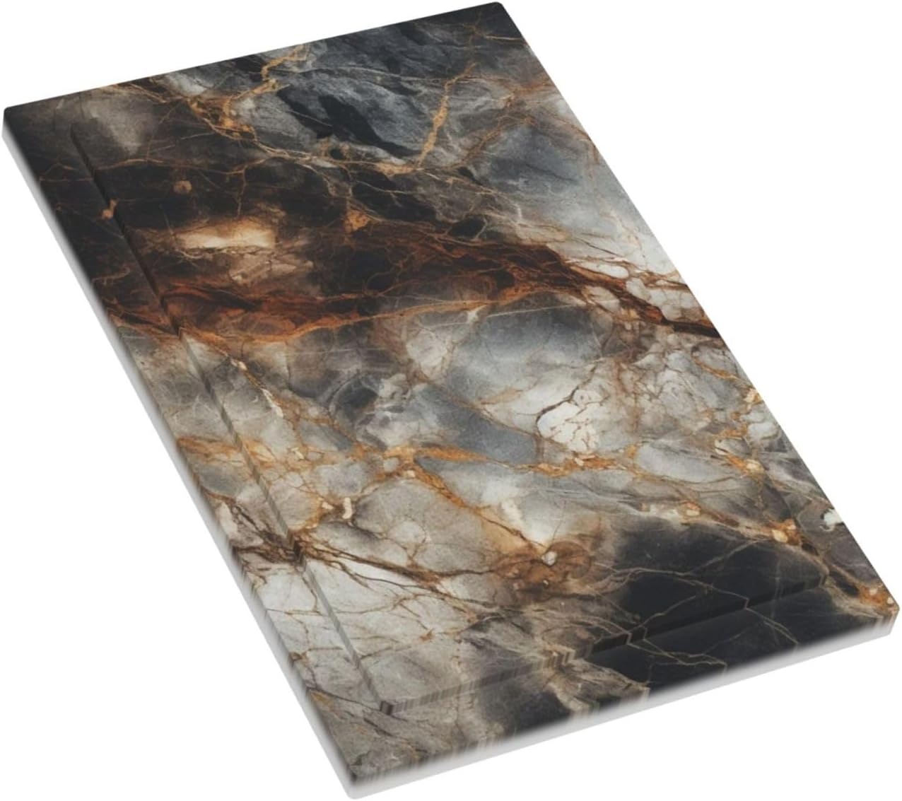 Brown Marble Granite Golden Lines Print Light Switch Cover Plate 1 Gang No Device Blank Electrical Wall Plates Faceplate Decorative Switch Plate for Bathroom Kitchen Decor
