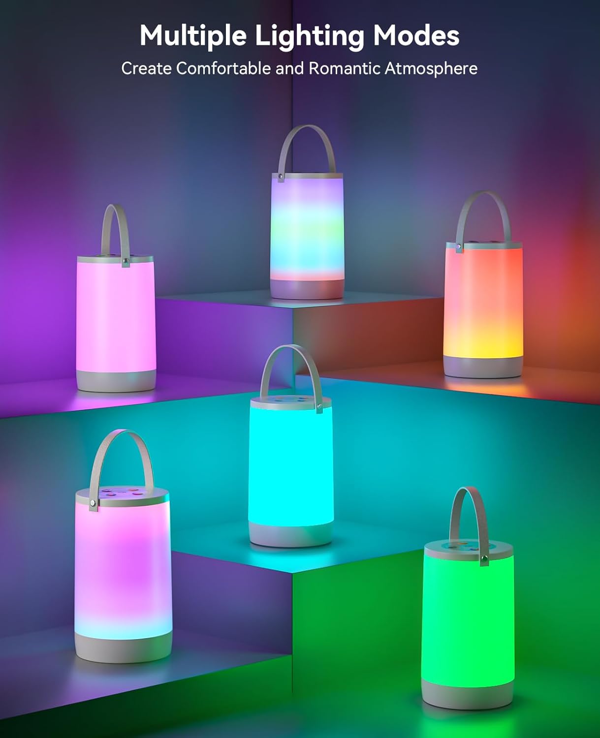 Night Light for Kids, Portable USB Night Lamp with 2200 mAh Battery, Bright Color Changing Light for Nightstand, Small Touch Bedroom Table Lamp for Girls, Boys, Toddler, 2 Pack