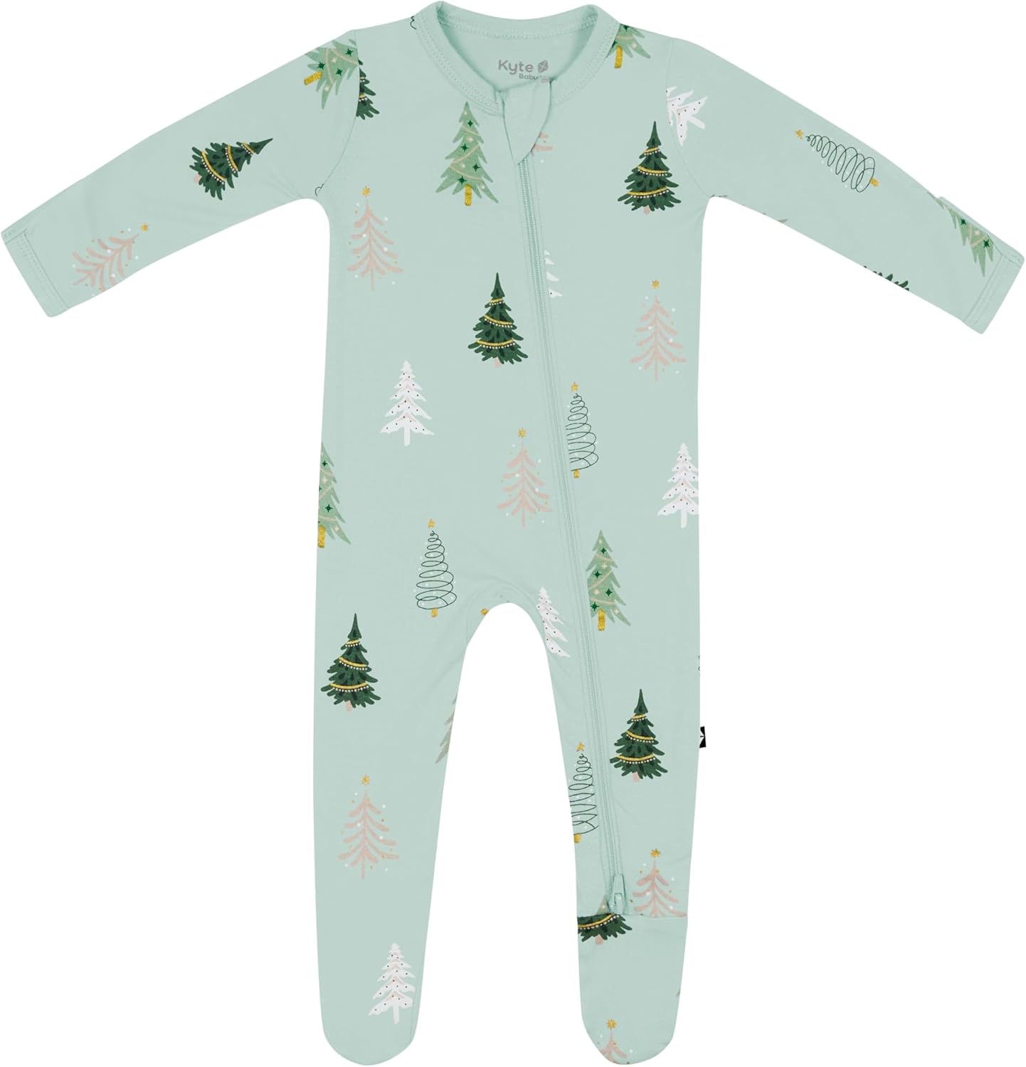 KYTE BABY Unisex Zipper Closure Footies, Rayon Made From Bamboo, 0-24 Months