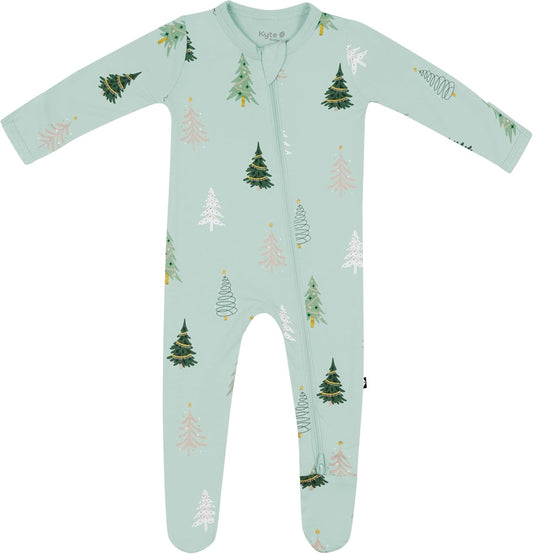 KYTE BABY Unisex Zipper Closure Footies, Rayon Made From Bamboo, 0-24 Months