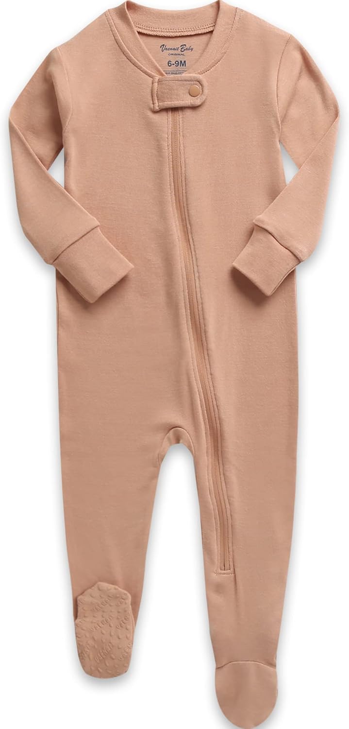 VAENAIT BABY Infant Toddler Boys Girls Footed One-Piece Sleep and Play Premium Modal Pajamas 1-2 Pieces