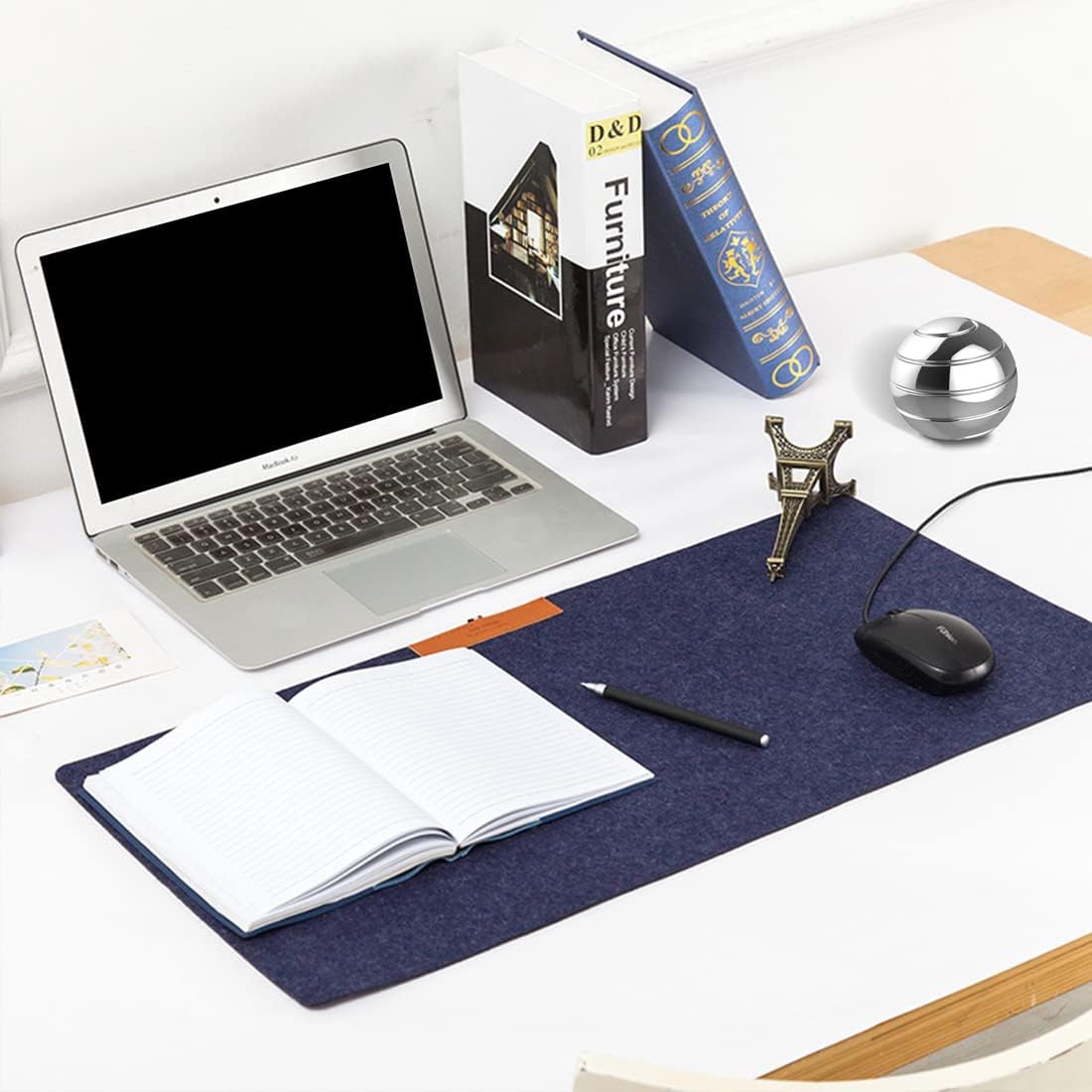 Kinetic Desk Toys,Full Body Optical Illusion Spinner Ball,Gifts for Men,Women,Kids 1.5” Size (Silver)