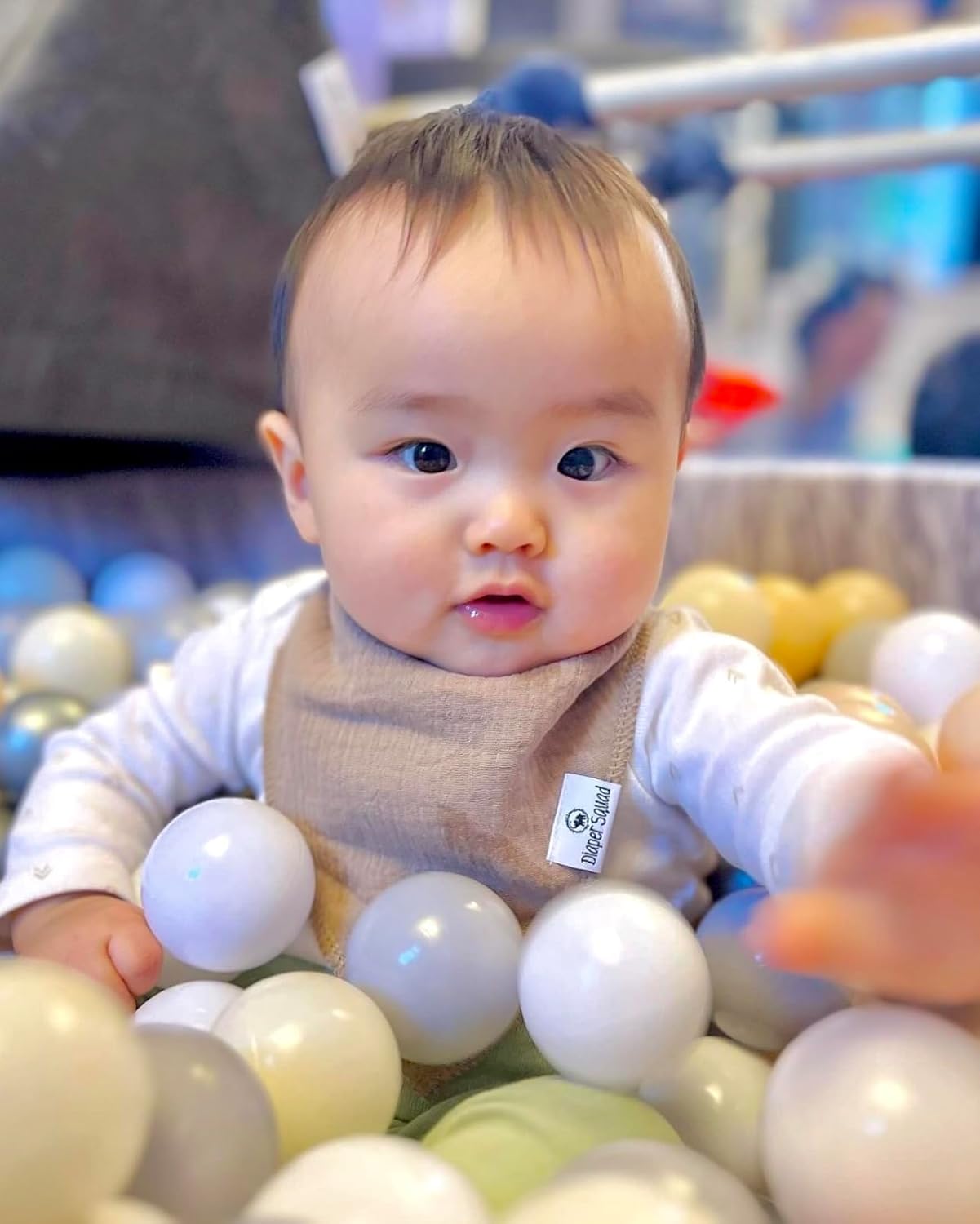 DiaperSquad's Baby Bibs for Drooling and Teething, Bibs for Boys, Baby Girl - Solid Cotton Baby Drool Bibs