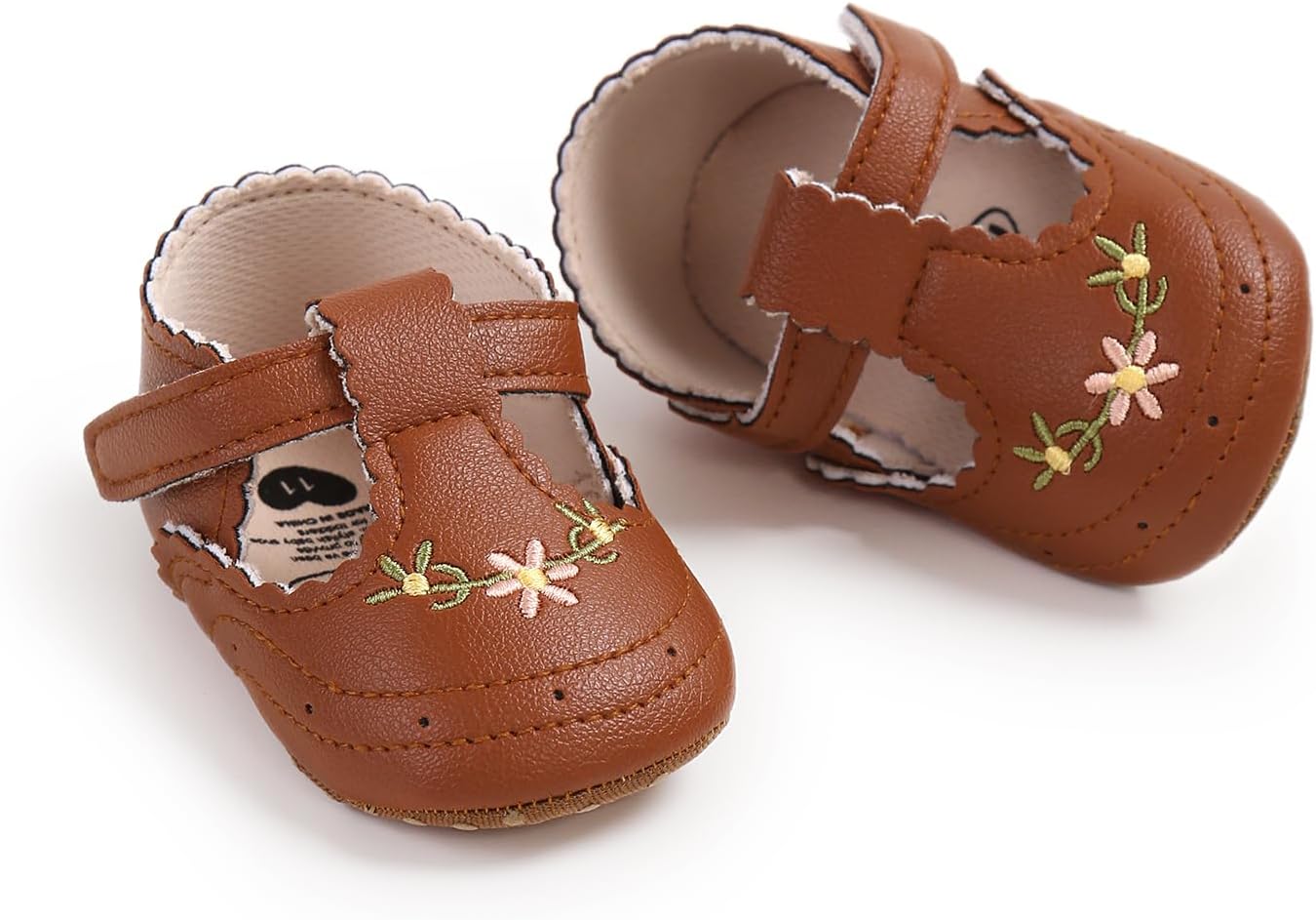 Baby Shoes Mary Jane Flats Non Slip Soft Sole Infant Toddler Sneakers First Walkers Party Christmas Dress Shoes