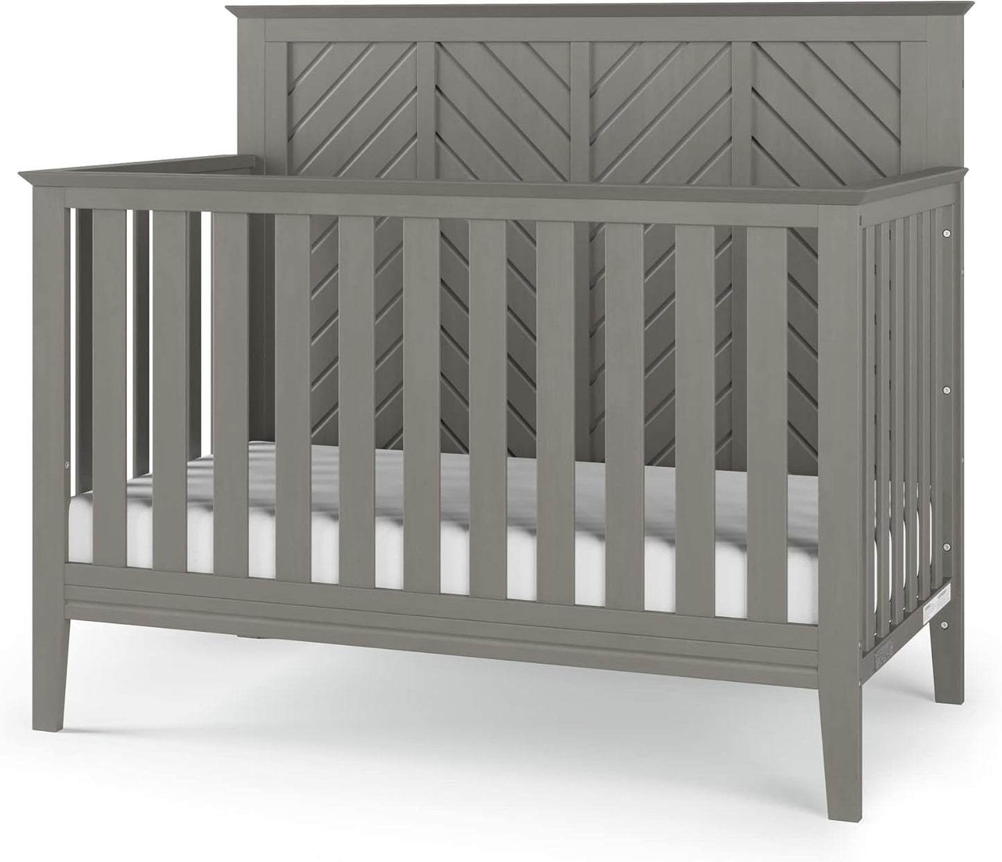 Child Craft Atwood 4-in-1 Convertible Crib, Baby Crib Converts to Day Bed, Toddler Bed and Full Size Bed, 3 Adjustable Mattress Positions, Non-Toxic, Baby Safe Finish (Lunar Gray)