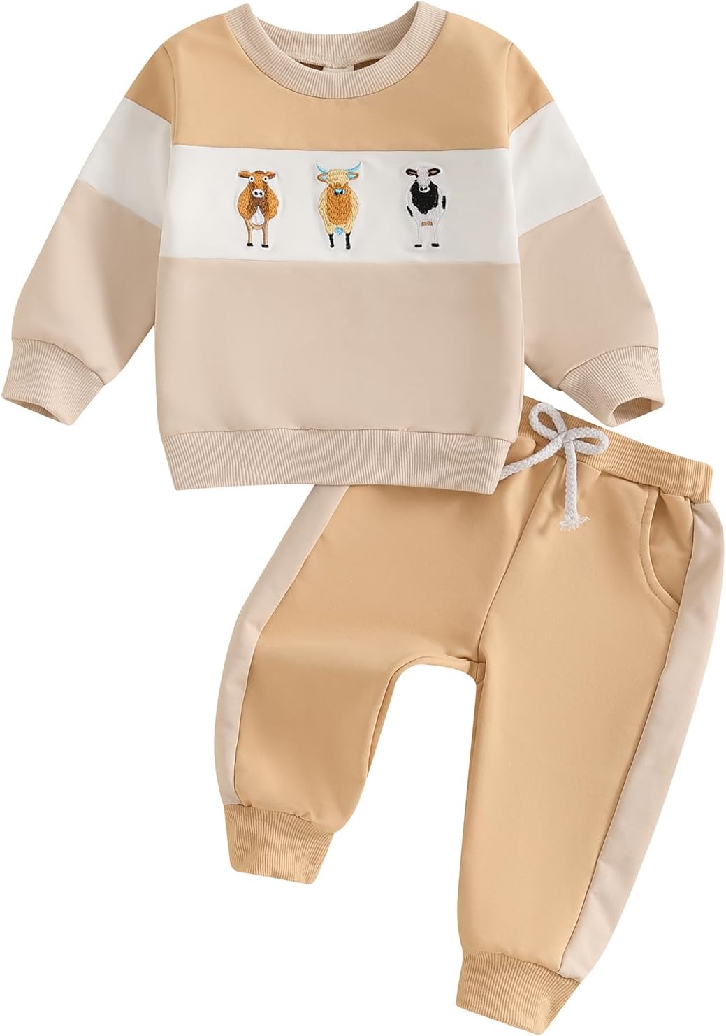 WZTYYDS Toddler Boy Clothes 2T 3T 4T 5T Fall Outfits Baby Pullover & Pants Sets Kids Winter 2Pcs Sweatsuit