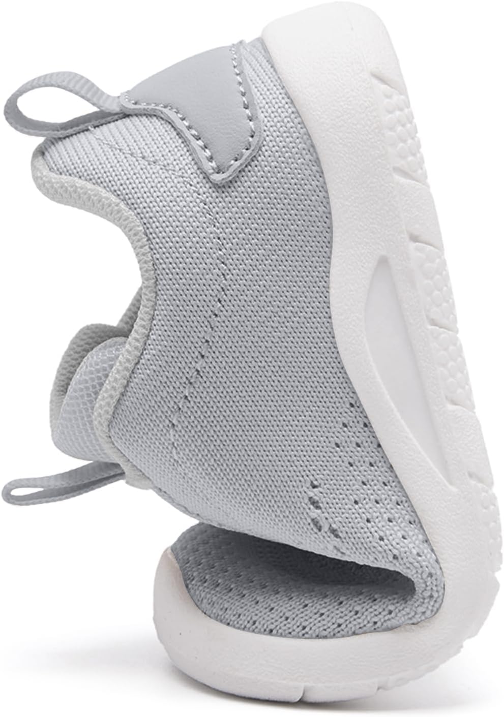 MORENDL Toddler Slip On Sneakers Baby Walking Shoes Non-Slip Breathable Unisex Pink Mesh Lace-Up Athletic Sneakers Infant Running Shoes