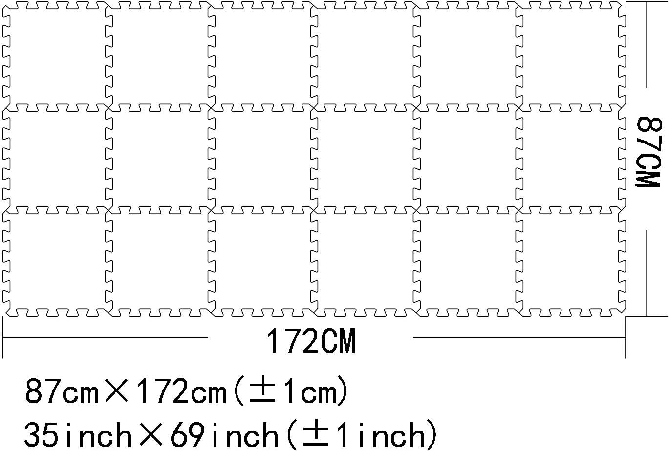 MQIAOHAM® 18 Pieces Puzzle Play Mats, Soft Baby Play Mat, Kids Interlocking Foam Floor Tiles, Toddlers Carpet Playmats G301018-101107112