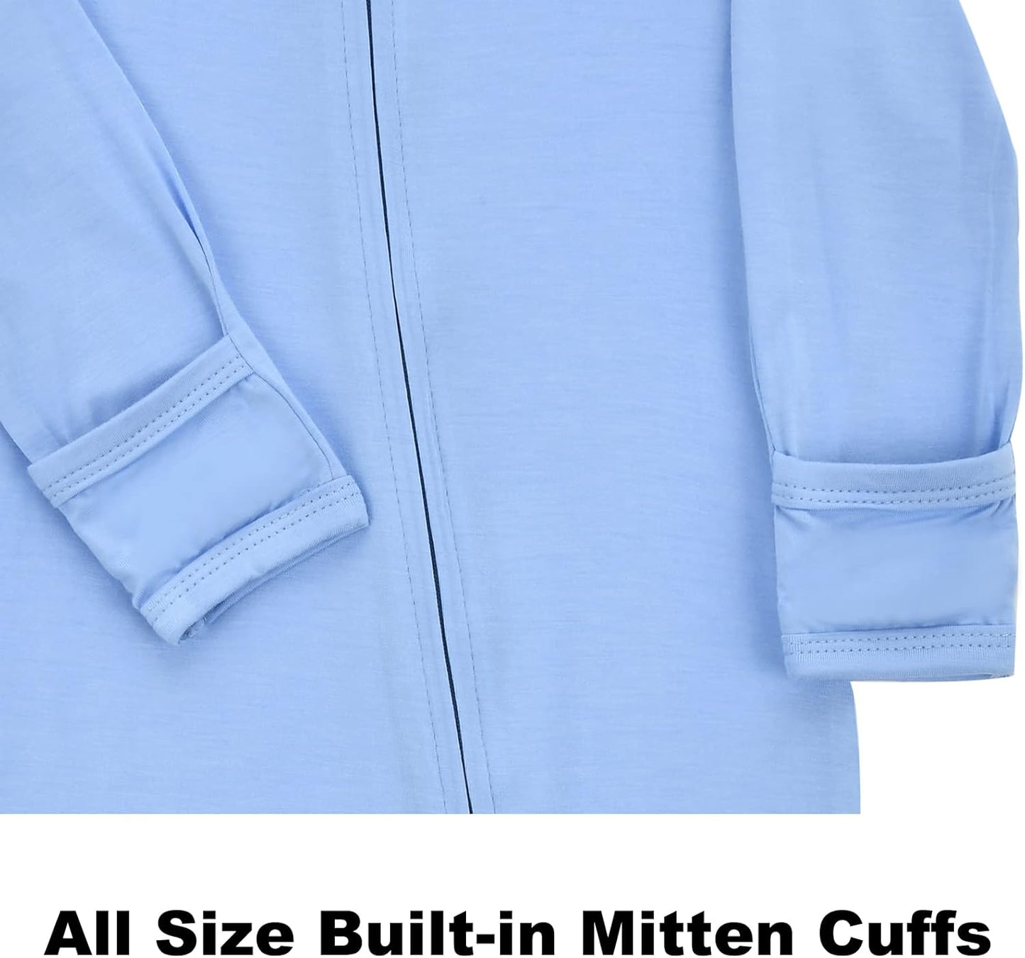 Aablexema Baby Footless Pajamas Zipper with Mitten, Rayon from Bamboo, Infant Long Sleeve Romper Pjs