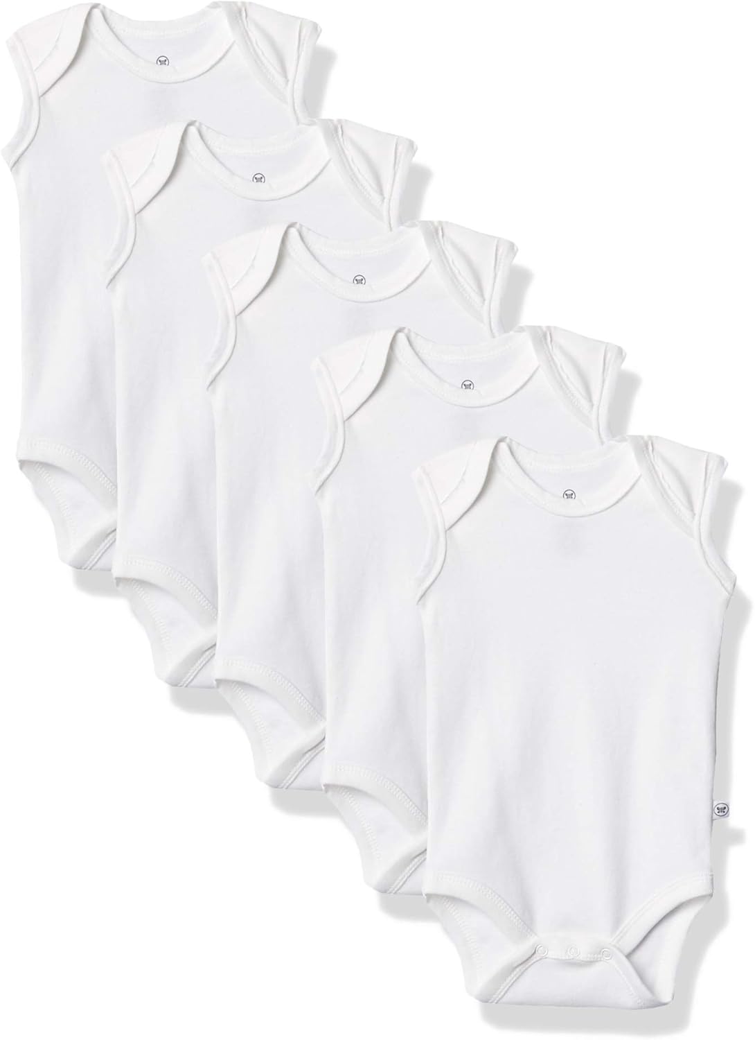 Sleeveless Bodysuits One-piece 100% Organic Cotton for Baby Boys, Girls, Unisex