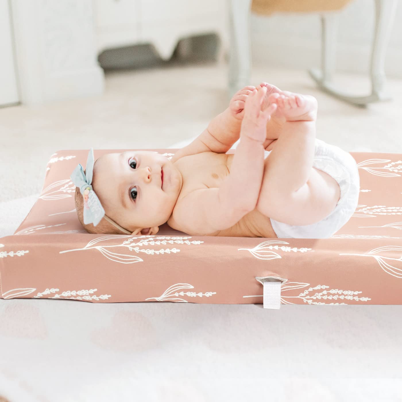 GRSSDER Stretch Ultra Soft Jersey Knit Changing Pad Cover Set 2 Pack, Change Table Pad Covers Fit 32"/34" x 16" Pads Safe and Snug, Cute Diaper Change Table Sheets for Girls, Fox Pattern for Baby