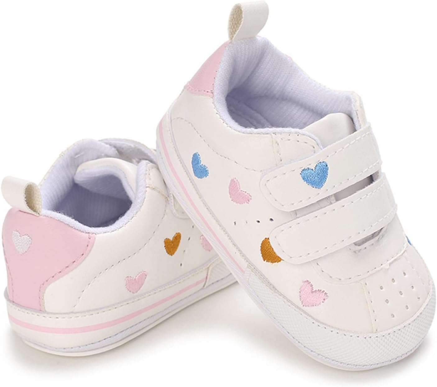 SOFMUO Baby Boys Girls High Top Ankle PU Leather Sneakers Soft Rubber Sole Infant Moccasins Newborn Oxford Loafers Anti-Slip Toddler Wedding Uniform Dress Shoes