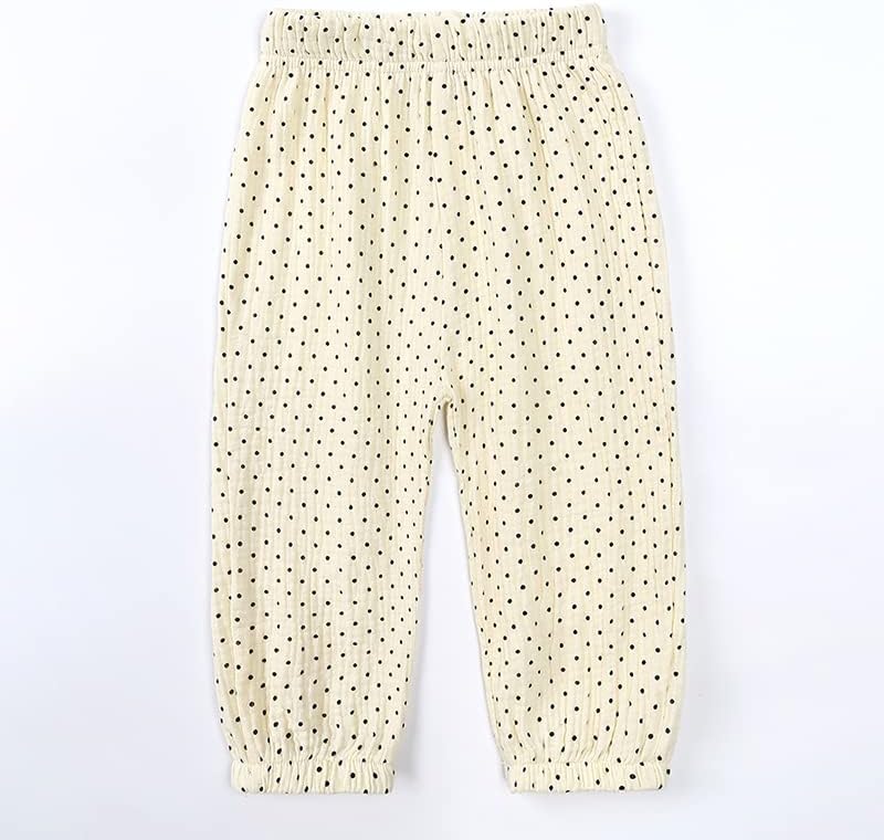 MYGBCPJS Baby Boys Girls Cotton Linen Trousers Kids Casual Ankle Pants Loose Long Bloomers