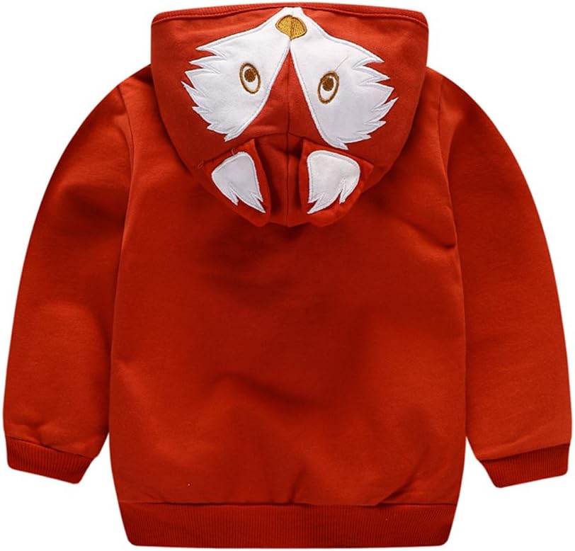 Baby Toddler Boys Dinosaur Hooded Zip Jacket Casual Outerwear Active Sweatshirt