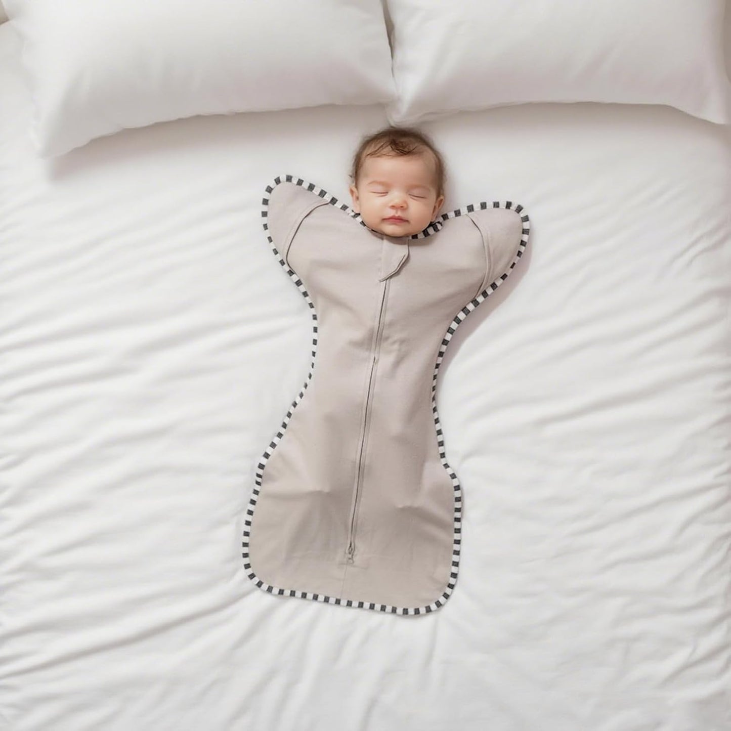 Baby Swaddle Blanket for Newborns and Infants,2-Piece Set Infant Pajamas,Bidirectional Zipper,Easy to Put On and Take Off