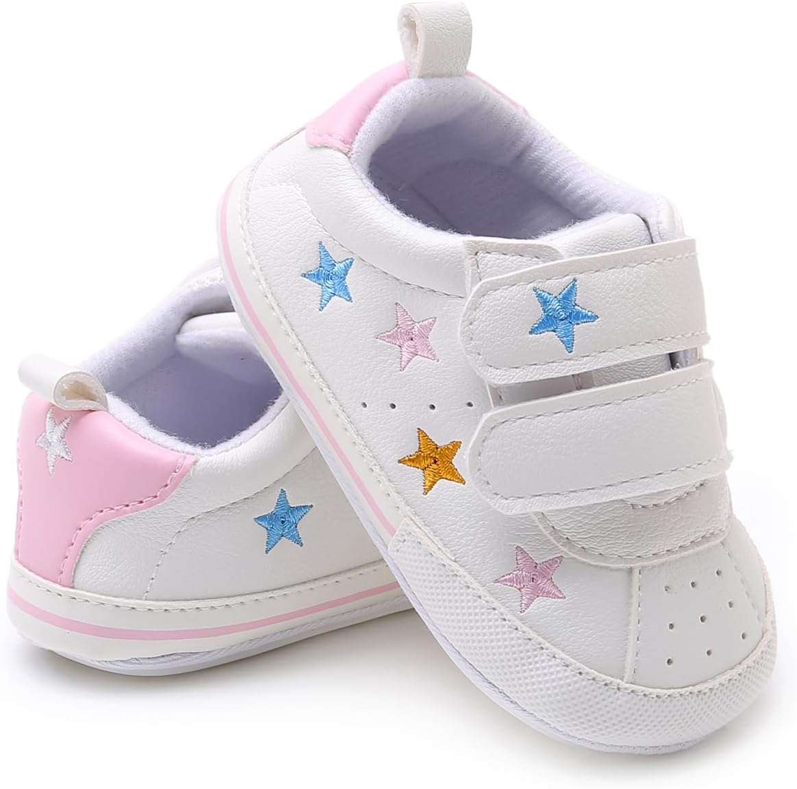 SOFMUO Baby Boys Girls High Top Ankle PU Leather Sneakers Soft Rubber Sole Infant Moccasins Newborn Oxford Loafers Anti-Slip Toddler Wedding Uniform Dress Shoes