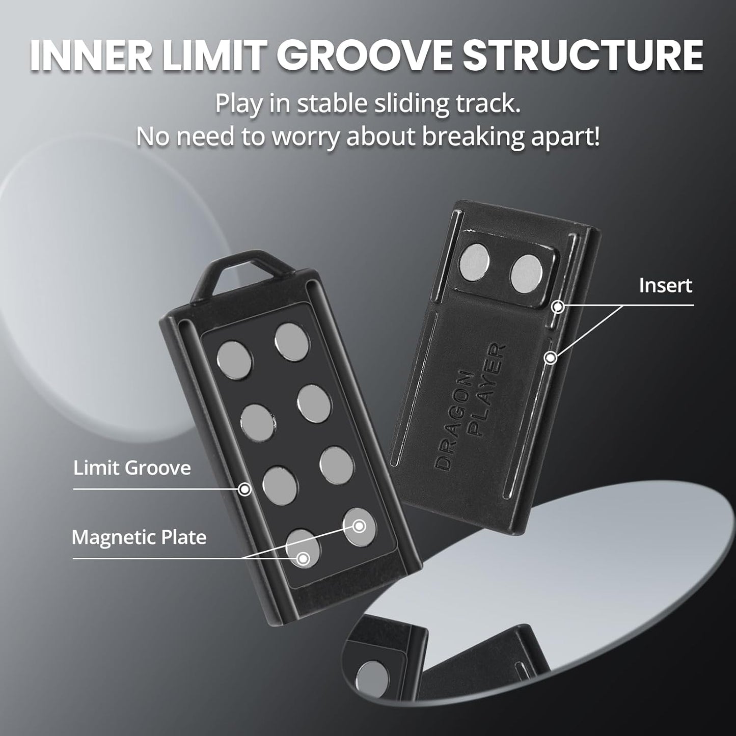 EDCFANS Fidget Slider, Fidget Toys Adults, EDC Metal Magnetic Fidgets Toys for Adult Anxiety ADHD, Sensory Toys Adults, Small Fidget Stress Toys, Desk Toys for Office, Cool Gadgets Gifts for Teens Men