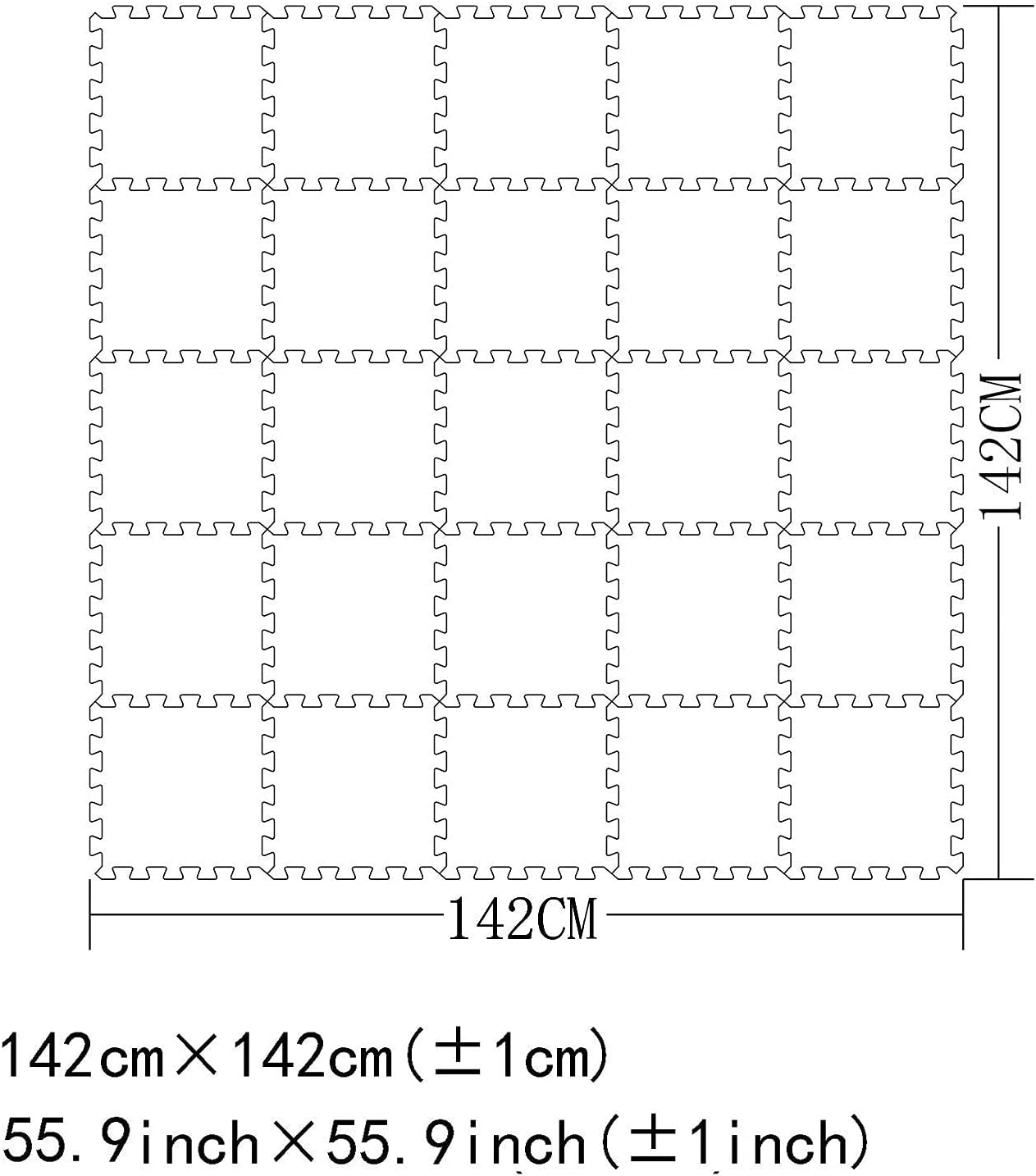 MQIAOHAM® 25 Pieces Puzzle Play Mats, Soft Baby Play Mat, Kids Interlocking Foam Floor Tiles, Toddlers Carpet Playmats G301025-104107112