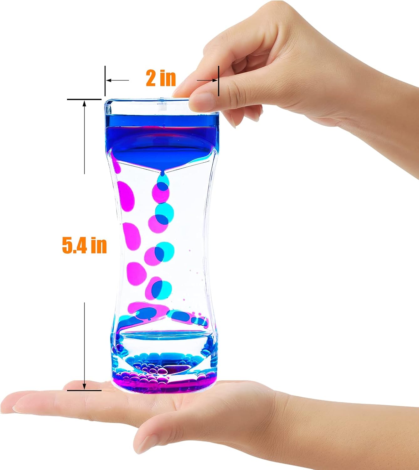 Liquid Motion Bubbler Timer Sensory Toys for Relaxation, 1 Pack Water Motion Timer Fidget Toy Anxiety Toys for All Age, drip Oil Motion Bubble Sensory Play for Office Home Table Decoration