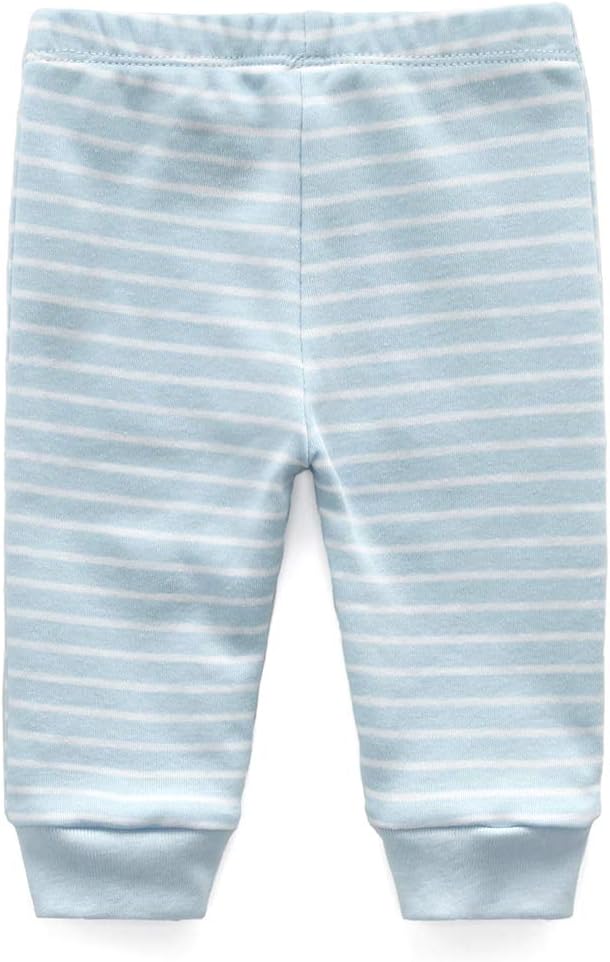 Unisex Newborn Baby Cotton 4-Pack Pants Embroidery Pringting Casual Leggings 0-24 Months for Boys and Girls