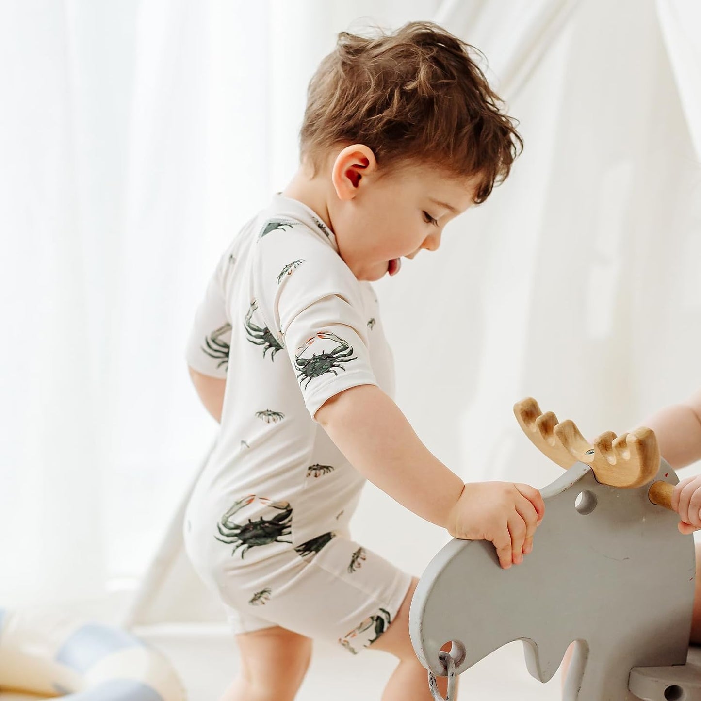 Milkbarn One Piece Swimsuit, Short Sleeve Zipper Bathing Suit for Infant Baby Boy Girl, Toddler Rash Guard Swimwear, Duck