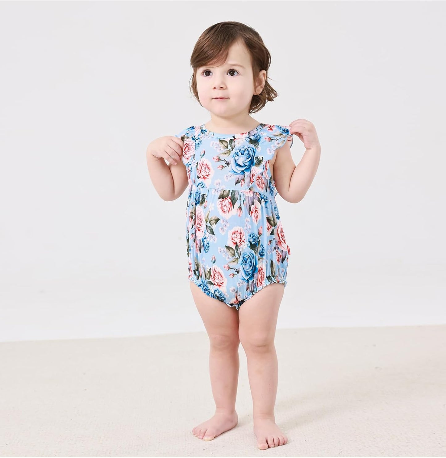 Bamboo Viscose Baby Romper Infant Girl Ruffle Sleeveless Newborn Baby Girl Bodysuit