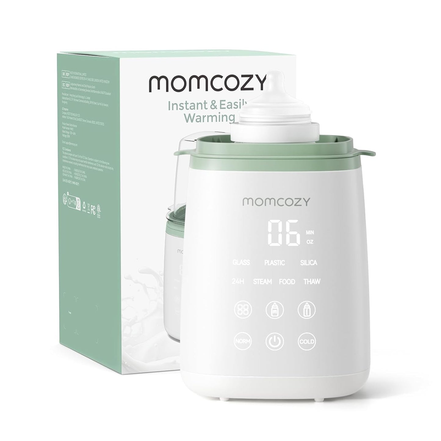 Momcozy Bottle Warmer, Fast Bottle Warmers for All Bottles with Timer, Accurate Temperature Control and Automatic Shut-Off, Multifunctional Bottle Warmer for Breastmilk