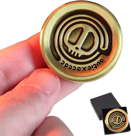 Haptic Coin Fidget Slider Metal EDC Fidget Clicker Office Fidget Toys for Adults ADHD Autism Sensory -Yellow