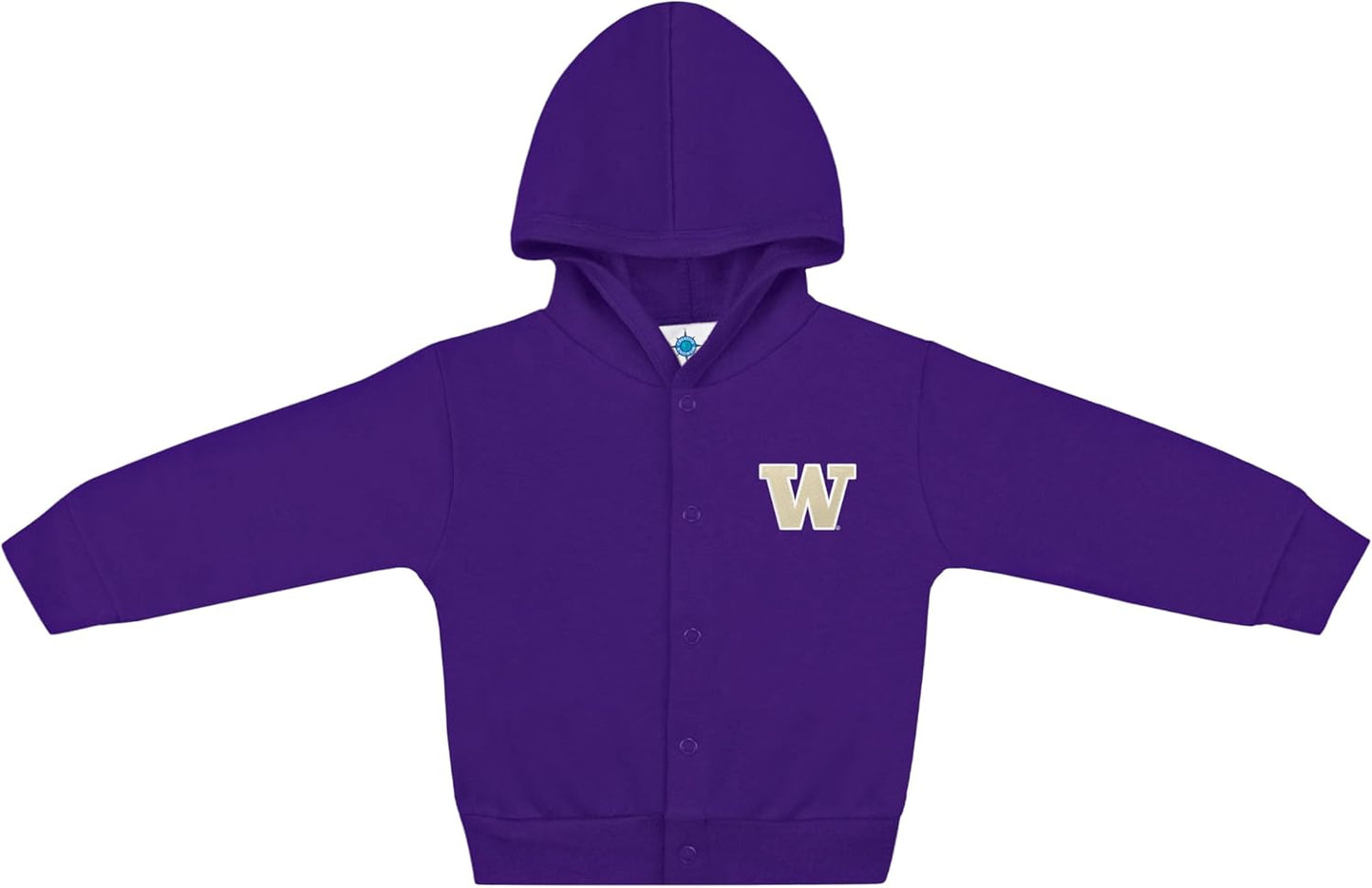 Creative Knitwear College Baby Snap Hooded Jacket - Team Logo, Multiple Colors, for Boys & Girls, (0-24 Months)