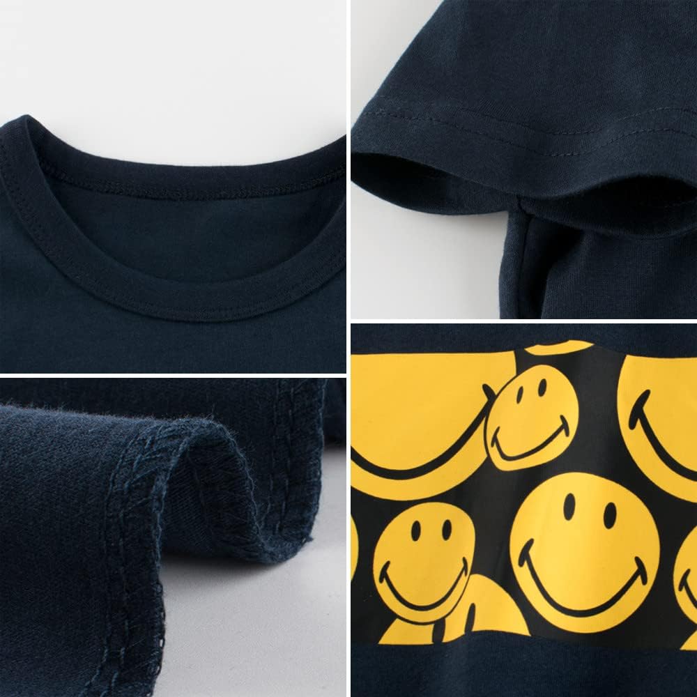 Boys' 4-Pack Excavator Short Sleeve Crewneck T-Shirts Top Tee Size 2-7 Years Toddler Boys' Value Pack Cotton T-Shirt