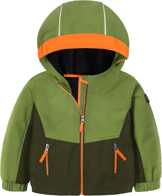 GEMYSE Toddler Boys Jacket Water repellent Baby Kids Windbreaker Jacket Fleece Toddler Coat Spring Fall Outerwear