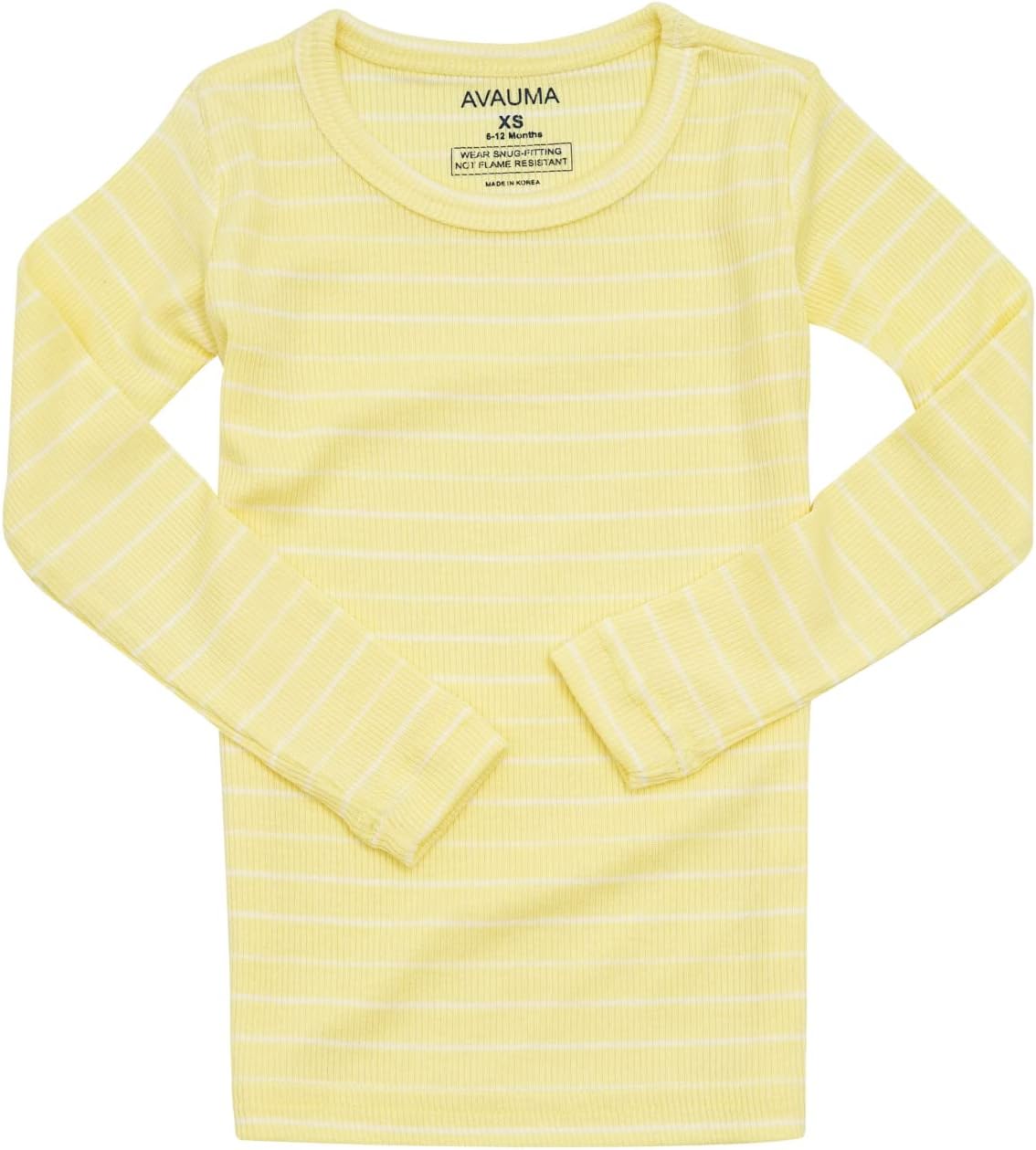 AVAUMA Stripe Pattern Baby Boys Girls Pajama Set Kids Toddler Snug fit Ribbed Sleepwear pjs for Daily Life Style