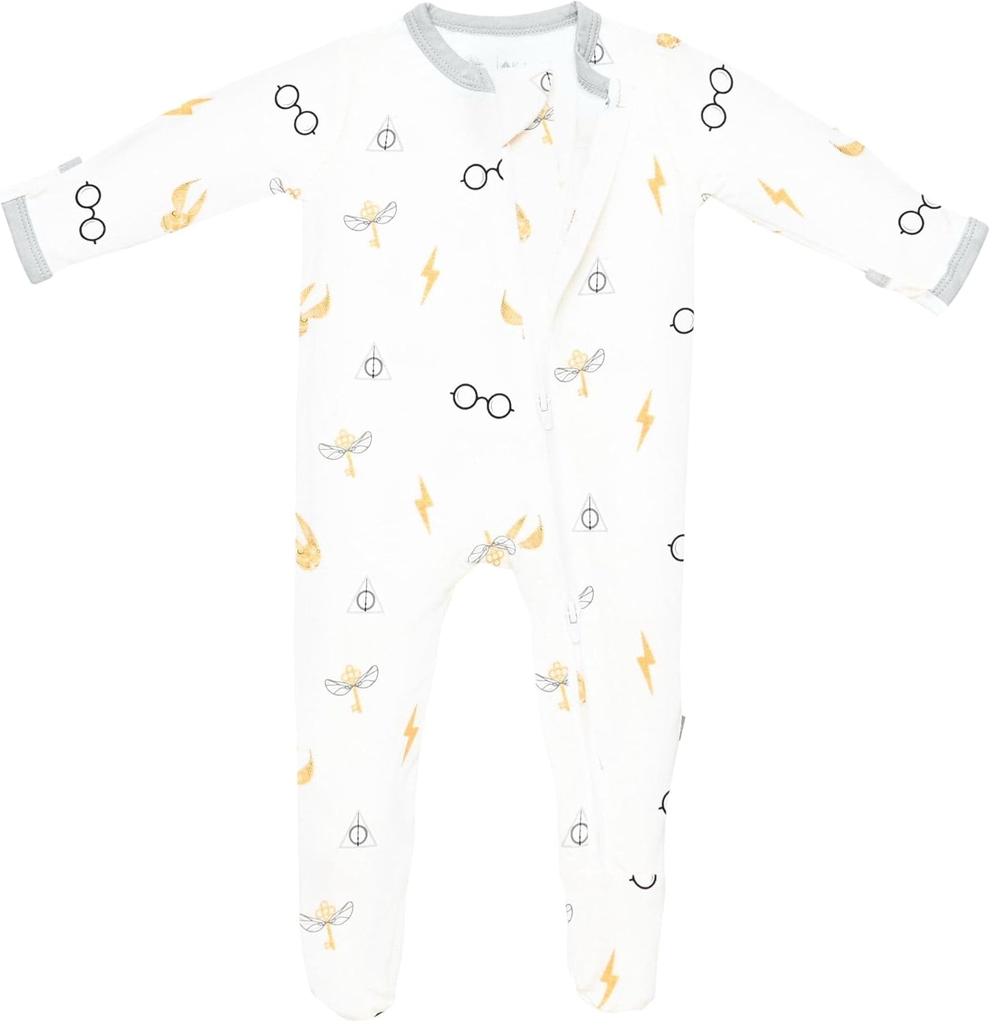 KYTE BABY Unisex Zipper Closure Footies, Rayon Made From Bamboo, 0-24 Months