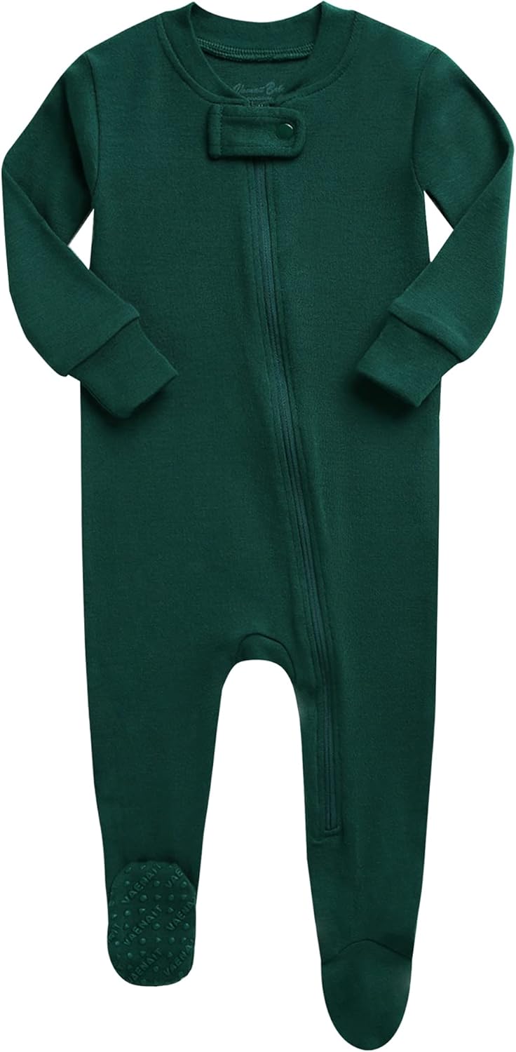 VAENAIT BABY Infant Toddler Boys Girls Footed One-Piece Sleep and Play Premium Modal Pajamas 1-2 Pieces
