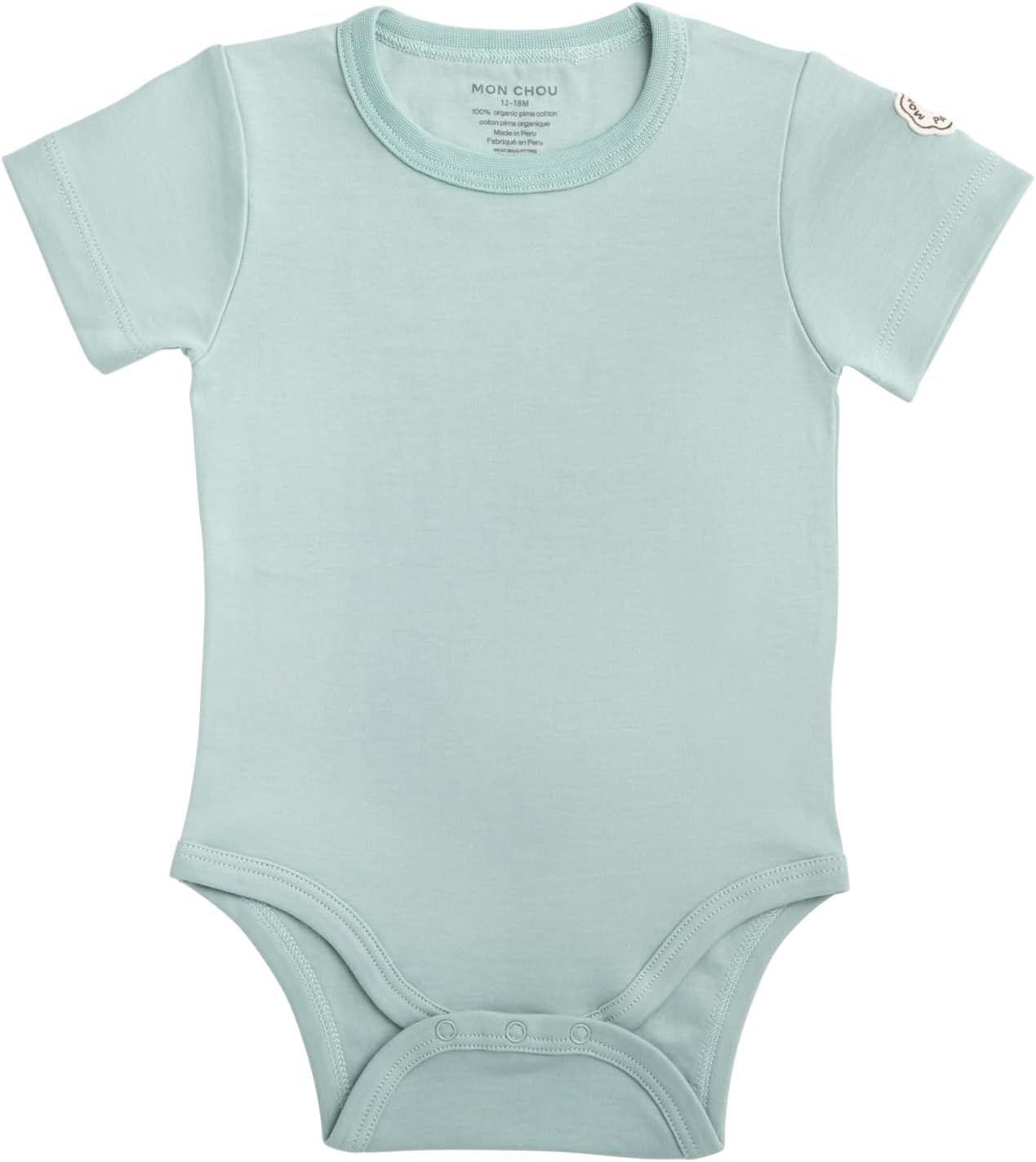 MON CHOU Premium Short Sleeve Bodysuit - Luxuriously Soft, 100% Pima Cotton Baby Bodysuit - Organic Cotton Baby Clothes