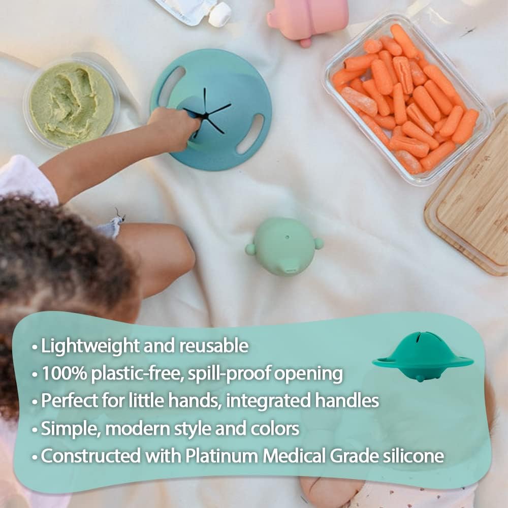 Pura my-my Silicone Snack Container & Sippy Cup Bundle | Spill Proof, Reusable, Food Grade Silicone, Plastic-Free | For Kids, Toddlers, Babies & Infants
