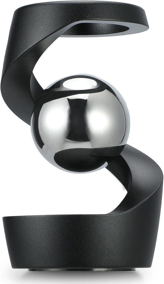 Kinetic Optical Illusion Toys, Kinetic Desktop Fidget Spinner Toys, Cool Gadget Desk Toy Fidget Toys Gift for Various Holidays, Kinetic Spinner Ball Relieve Stress Anxiety for Kids and Adults (Black)