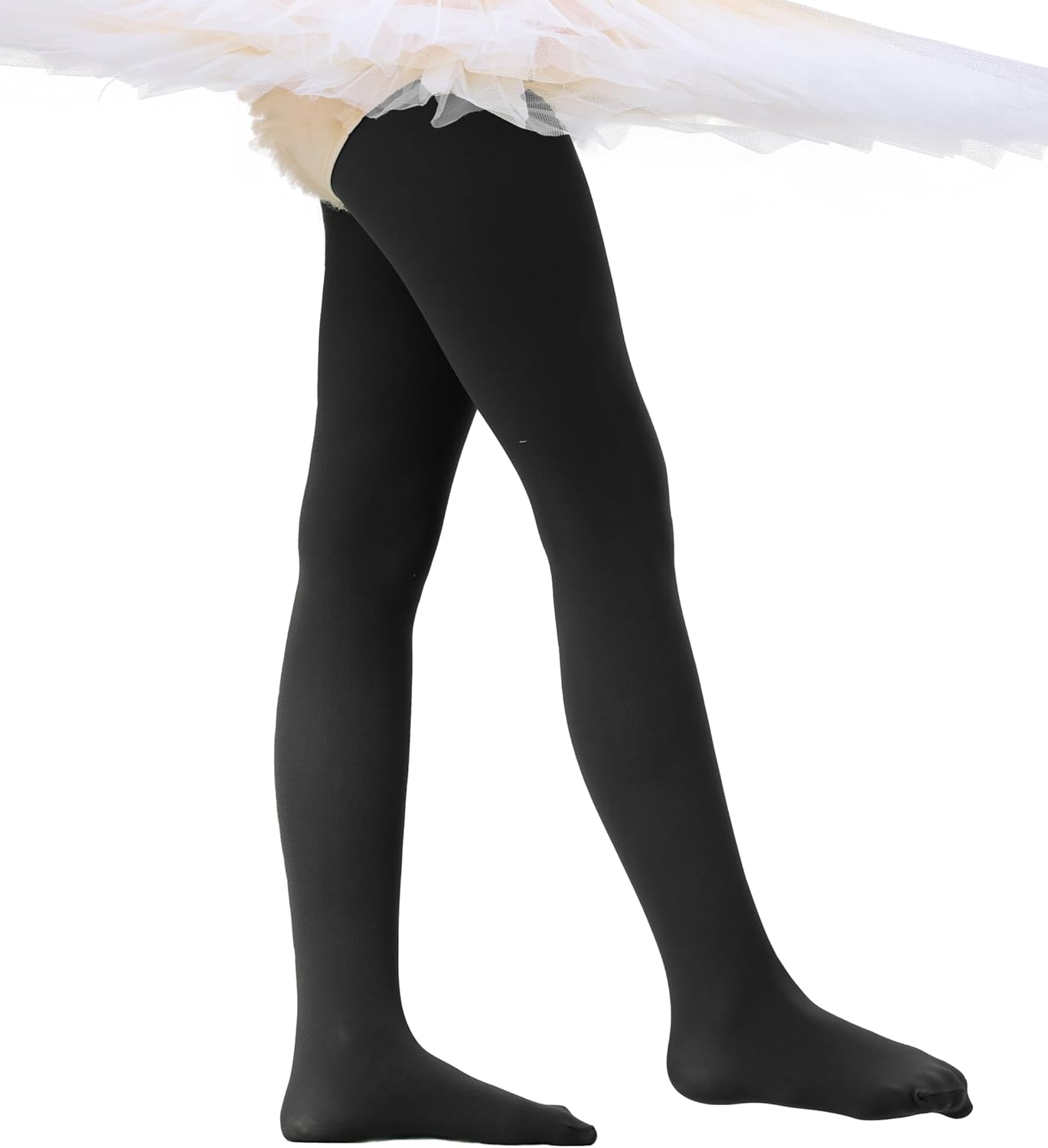 Citystl Ballet Tights for Girls - 3 Pairs, Multiple Colors, Cotton School Dress Tights
