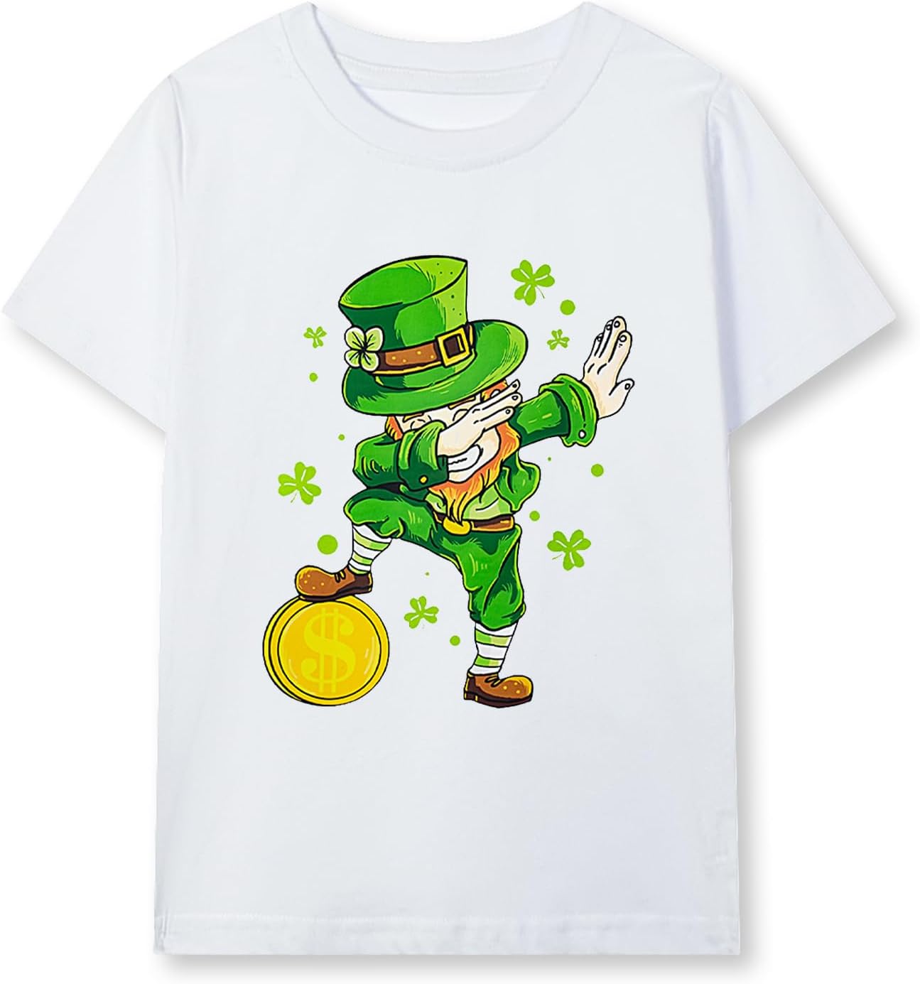 HILEELANG Kids Boy Basic Plain Cotton T-Shirts Short Sleeve Crew Neck Summer Tees 4packs 6-12 Years