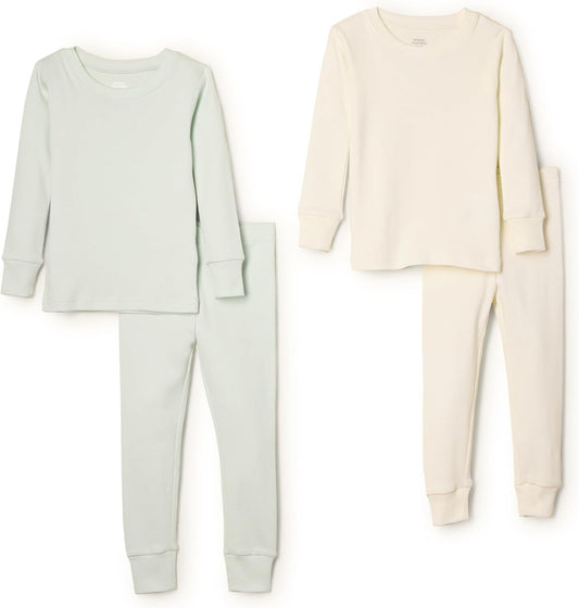 Amazon Essentials x Sofia Grainge Unisex Babies, Toddlers and Kids' Snug-Fit Cotton Pajamas, Pack of 2