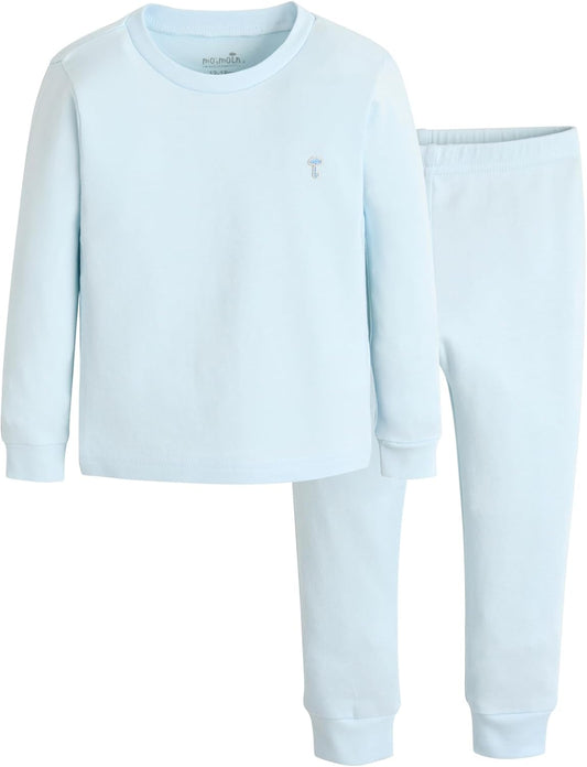 moimoln 6M-8Y Modal Cotton Solid Soft Breathable Baby Toddler Boys Girls Snug fit Pjs Long Sleeve Pajamas Set Sleepwear Daily