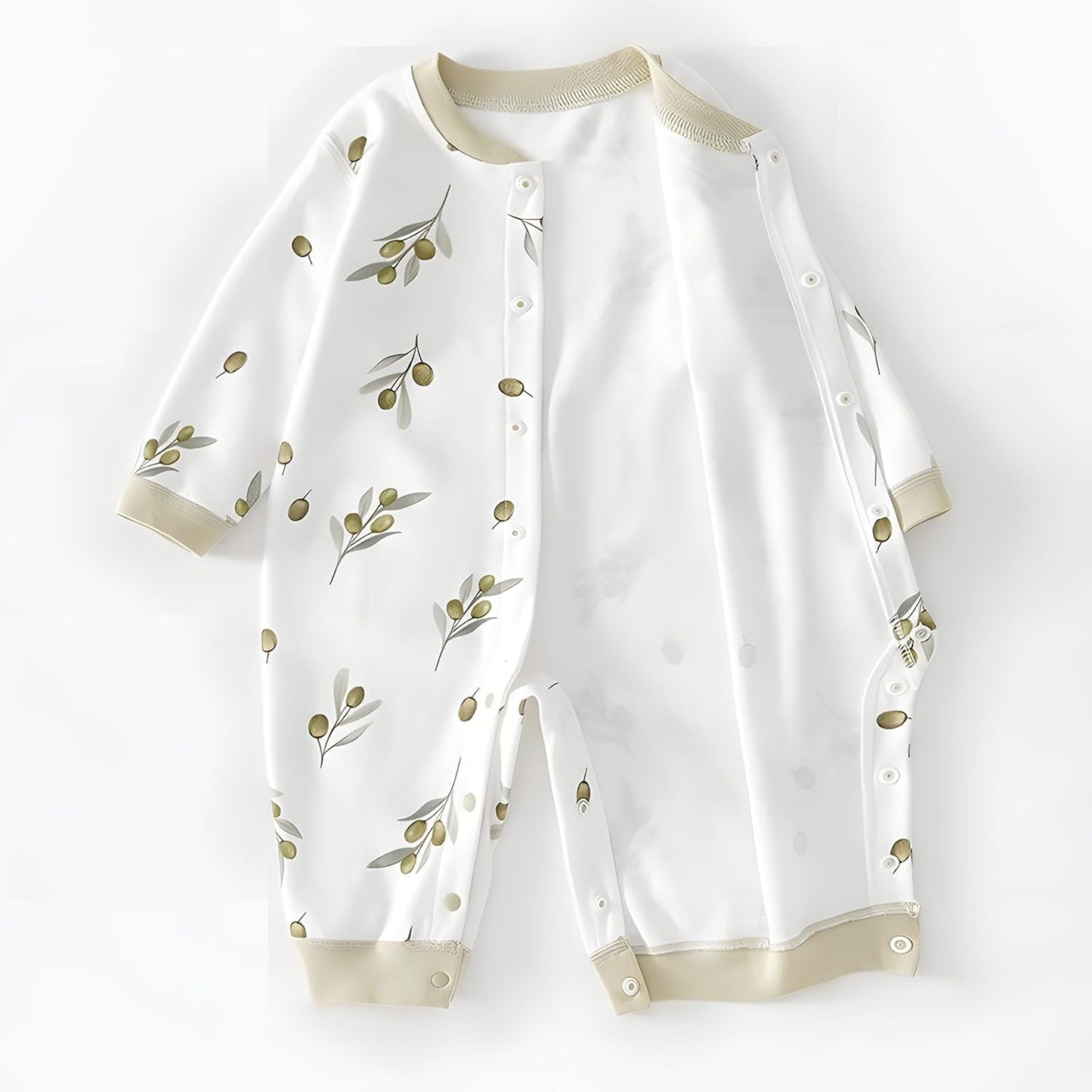 100% Organic Cotton Soft 3-24 Months Baby Romper Jumpsuits for Boys and Girls Unisex Long Sleeve