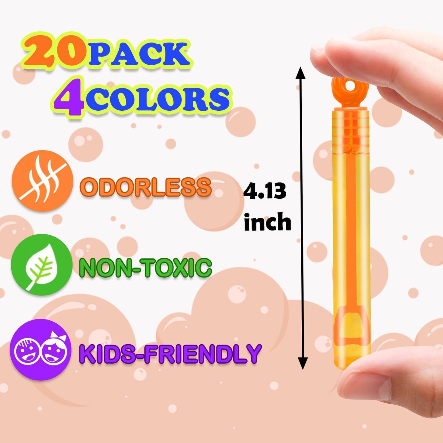 Bubbles Party Favors Supplies for Kids, 20 Pack Mini Pocket Bubble Wand Toys for Toddlers, Small Halloween Carnival Pinata Birthday Classroom Wedding Camping Favors Treats Gifts for Boys Girls