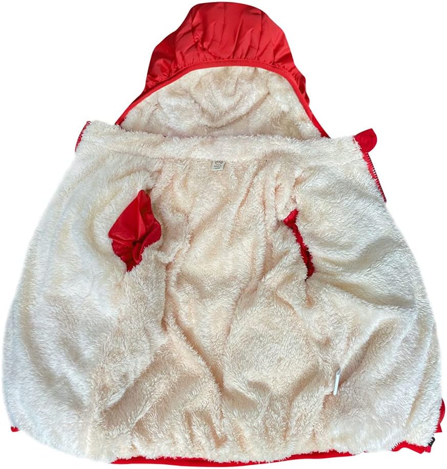 Baby Girls Boys' Winter Fleece Jackets With Hooded Toddler Cotton Dress Warm Lined Coat Outer Clothing