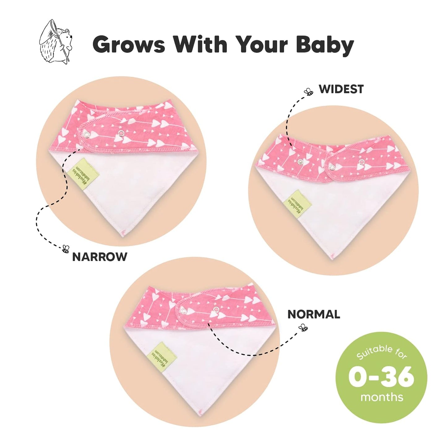 8-Pack Organic Baby Bandana Bibs for Girls - Super Absorbent Triangle Baby Bibs for Drooling and Teething Infant, 100% Cotton Extra Soft for Newborn, Infant 0-36 Months (Pink Dreams)