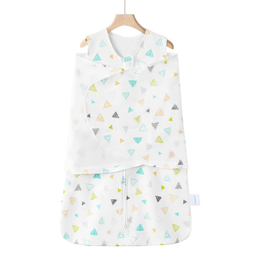 Swaddle-Blanket Baby Girl & Boy Swaddles Newborn Infant Transition 100% Cotton Wrap Blankets, 3-Way Adjustable Wearable Blanket, TOG 1.0 (Multicolored Triangle, 0-3 Month)