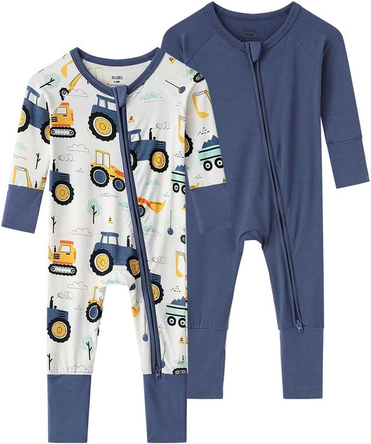 Baby Viscose from Bamboo Footless Pajamas Boys Girls Zippy Pjs Sleep 'N Play Romper - 0-24 Months